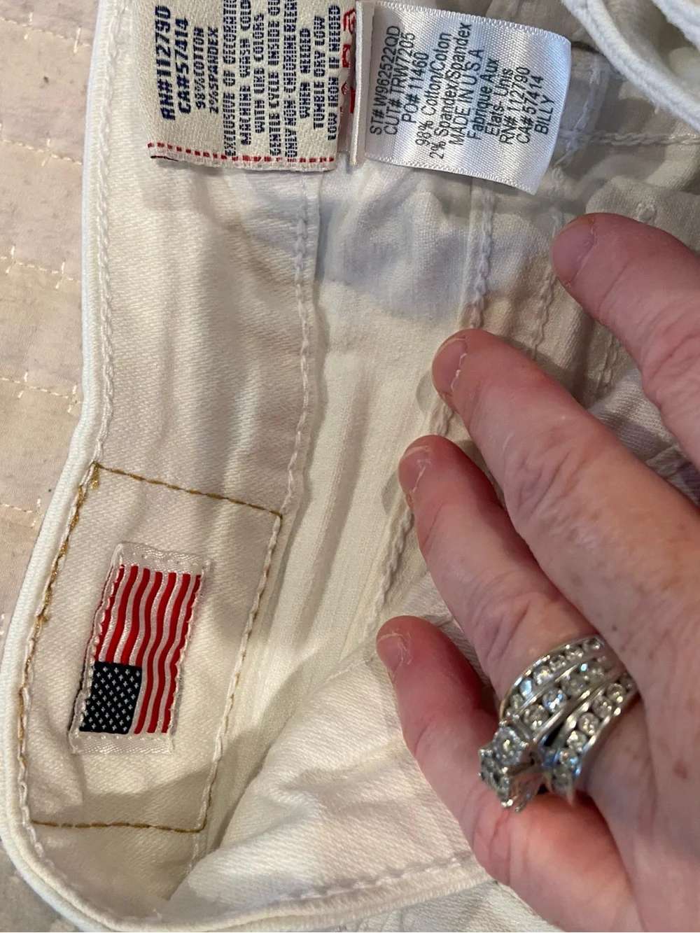 True Religion White Slim Jeans